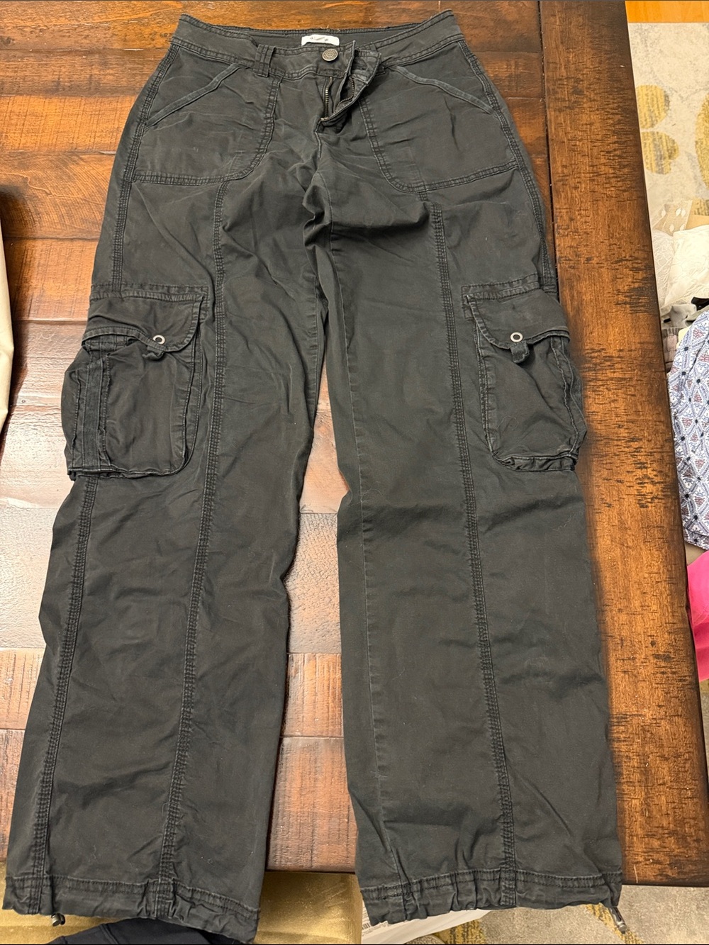 Garage Black Women Cargo Pants with Utility Pockets